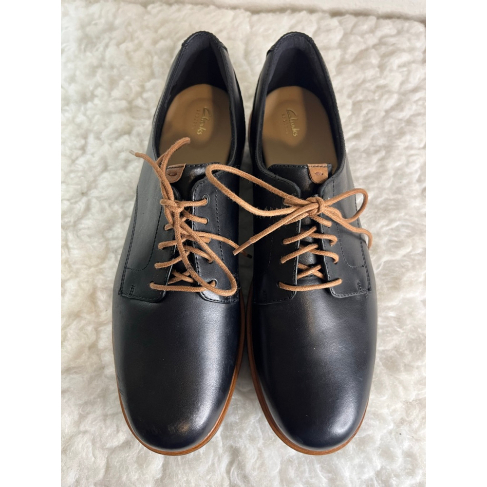 Clarks Women Artisan Teadale Rhea Black & Tan Oxford Lace up Shoes Size 11M